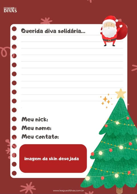 cartinha de natal.